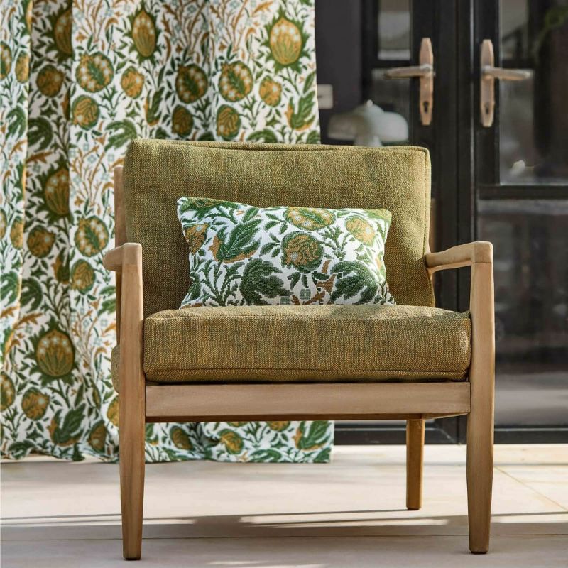 Elmcote Weave Outdoor Fabric - Moss/Wheat - Morris & Co - 237562 - Premier Wallcovering