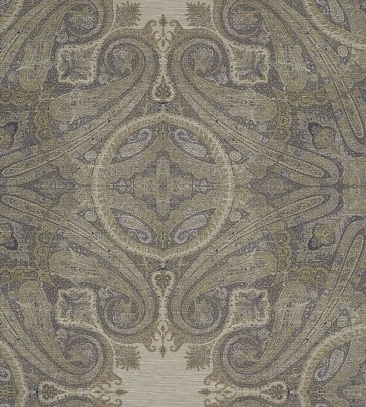 Elswick Paisley Wallpaper - Blue Umber - ZKEM312645 - Zoffany - Morris Wallpaper