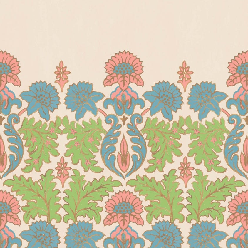 Emania Climbing Walls Wallpaper - Tourmaline - House of Hackney - 1-WA-EMA-DI-TOU-PLB - Morris Wallpaper