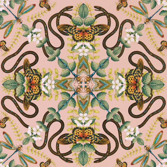 Emerald Forest Wallpaper - Blush - Clarke & Clarke - W0129/01 - Morris Wallpaper