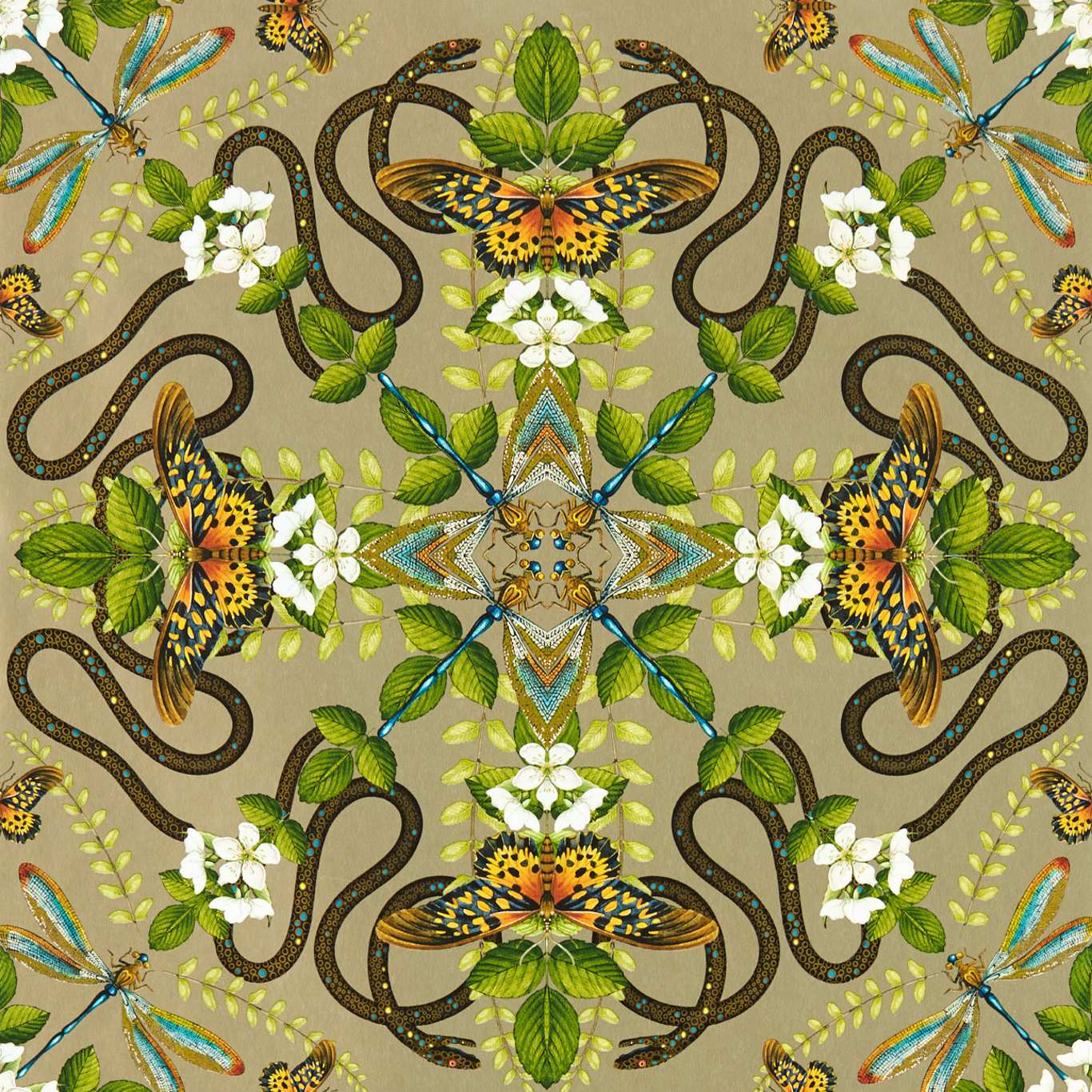 Emerald Forest Wallpaper - Gilver - Clarke & Clarke - W0129/02 - Morris Wallpaper