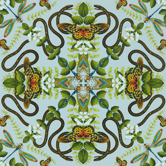 Emerald Forest Wallpaper - Smoke - Clarke & Clarke - W0129/04 - Morris Wallpaper