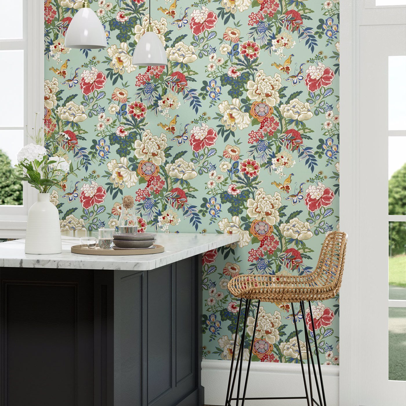 Sanderson Emperor Peony Wallpaper – Morris Wallpaper