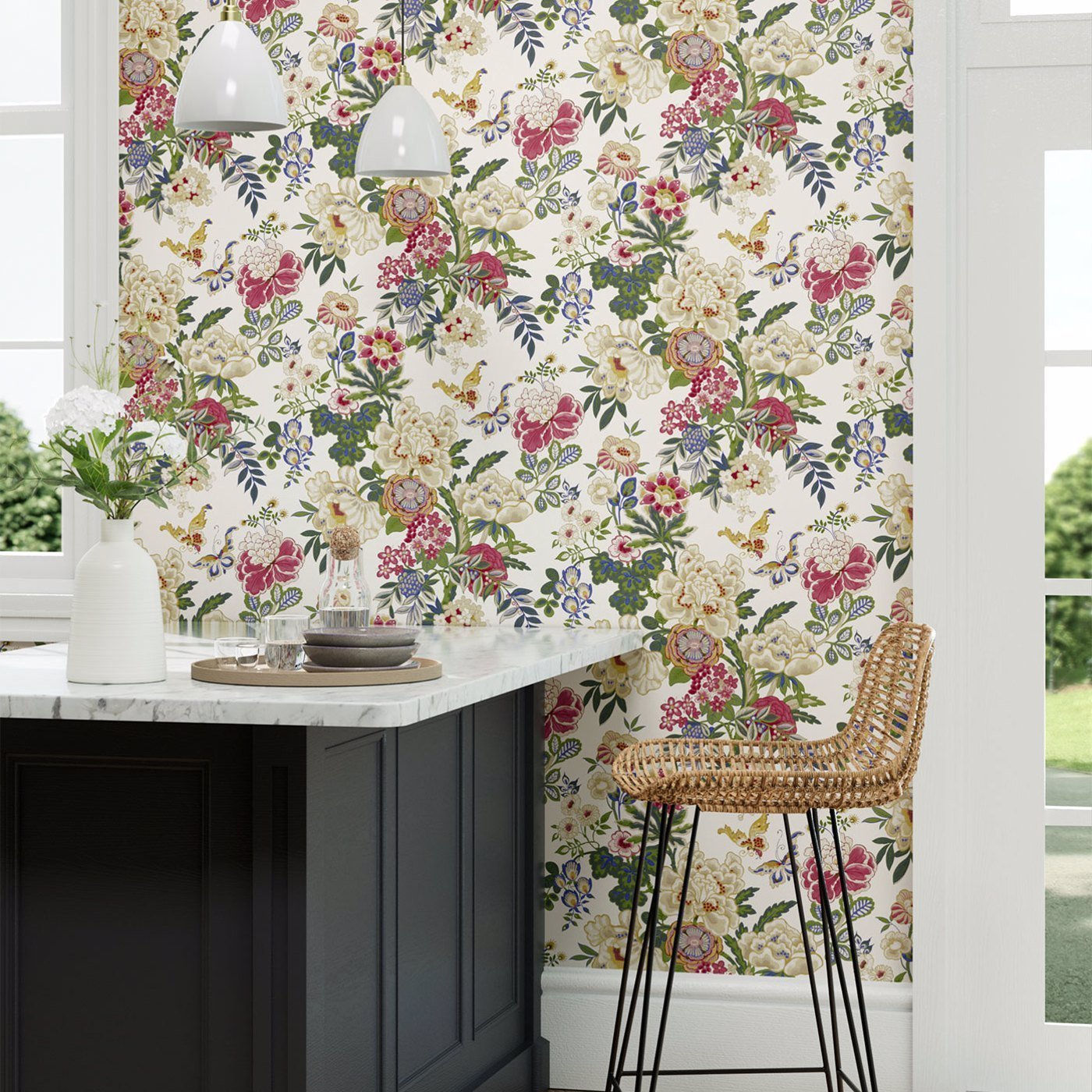 Emperor Peony Wallpaper - Lotus Pink - DWAW217121 - Sanderson