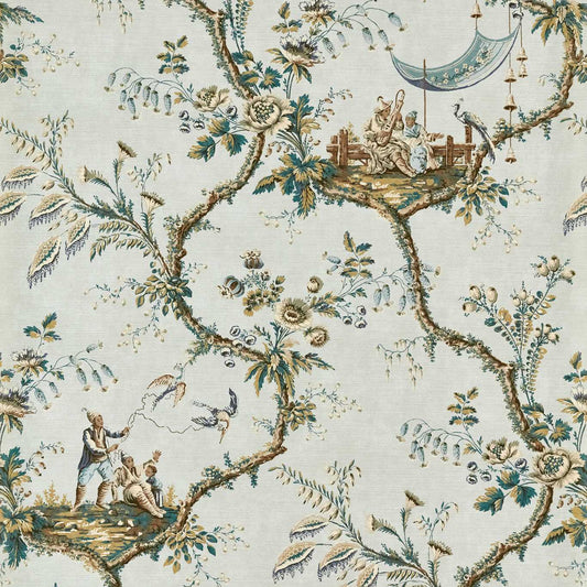 Emperor's Musician Wallpaper - La Seine - Zoffany - ZATW313048 - Morris Wallpaper