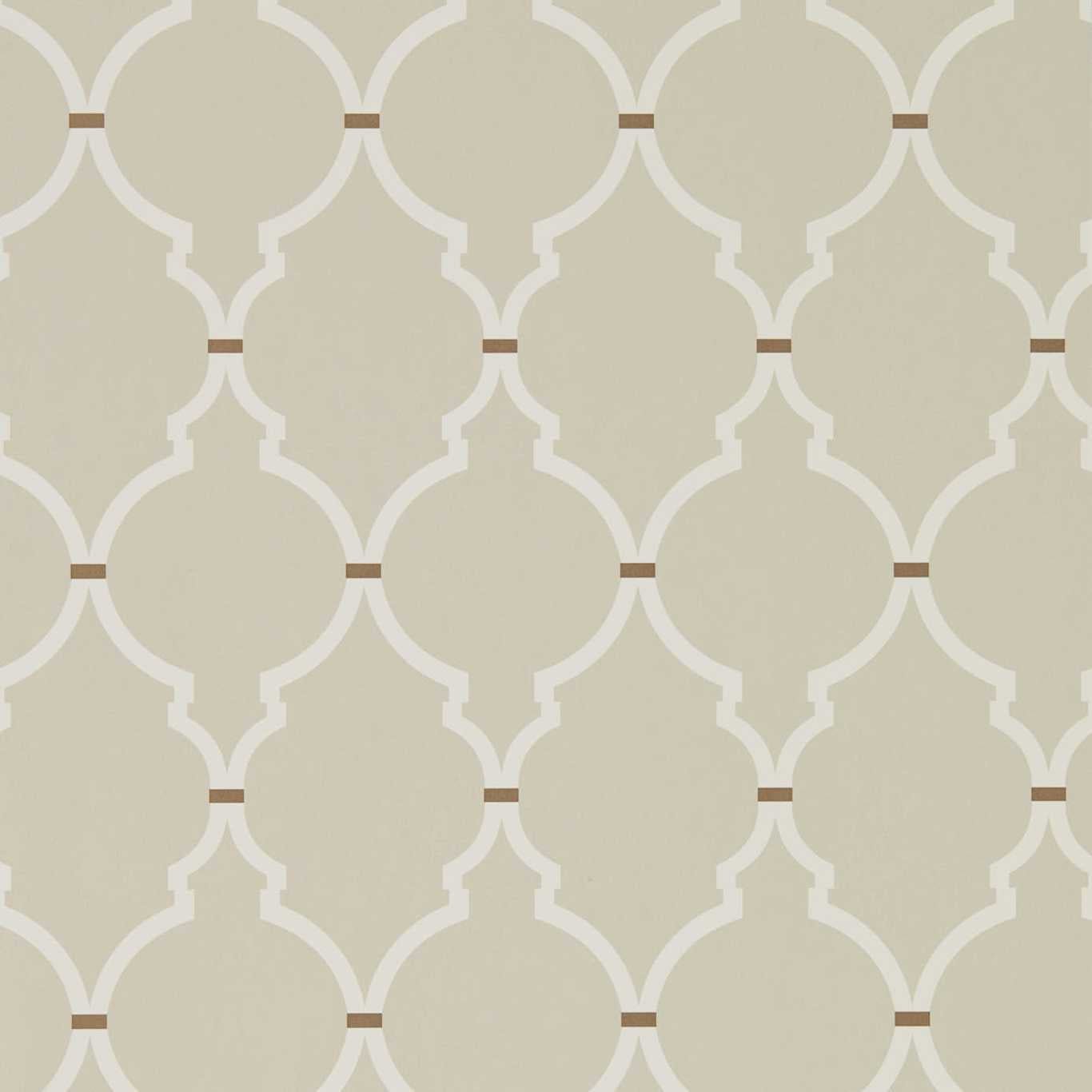 Empire Trellis Wallpaper - Linen/Cream - DART216337 - Sanderson - Morris Wallpaper