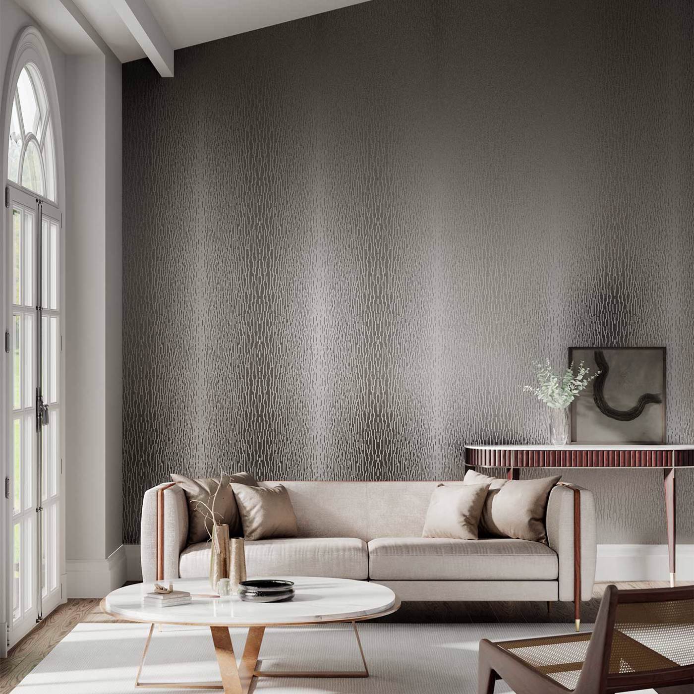Enigma Wallpaper - Silver Grey & Sparkle - Harlequin - HMOM110101 - Morris Wallpaper