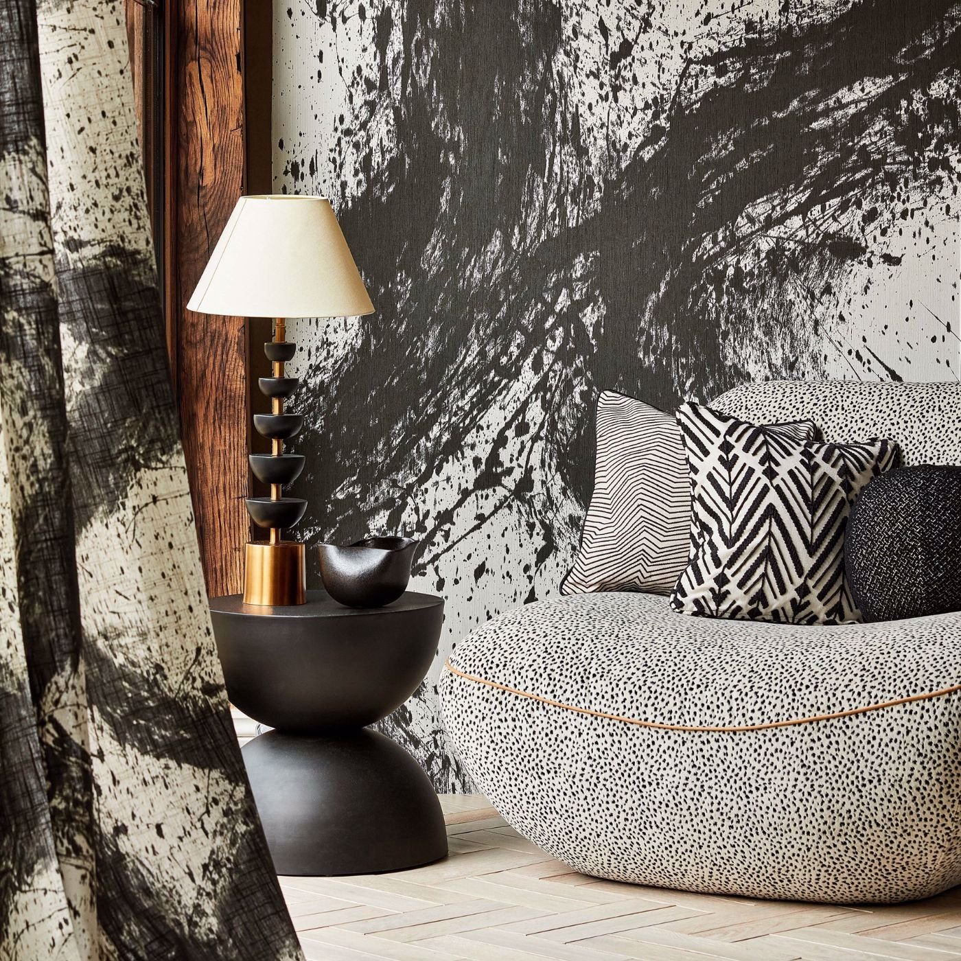Enigmatic Wallpaper - Black Earth/First Light - Harlequin - HRWT113108 - Morris Wallpaper