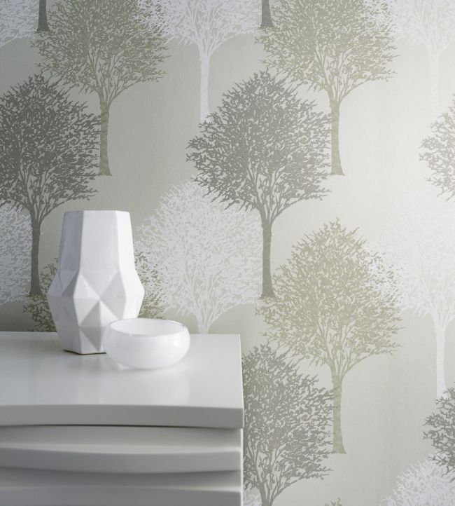 Entice Wallpaper - Silver Sparkle Putty And White - HMOM110096 - Harlequin - Morris Wallpaper