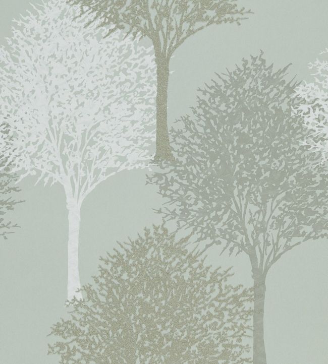 Entice Wallpaper - Silver Sparkle Steel Blue And Duckegg - HMOM110097 - Harlequin - Morris Wallpaper