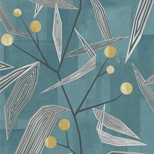 Entity Wallpaper - Teal/Linden - Harlequin - HGEO111691 - Morris Wallpaper