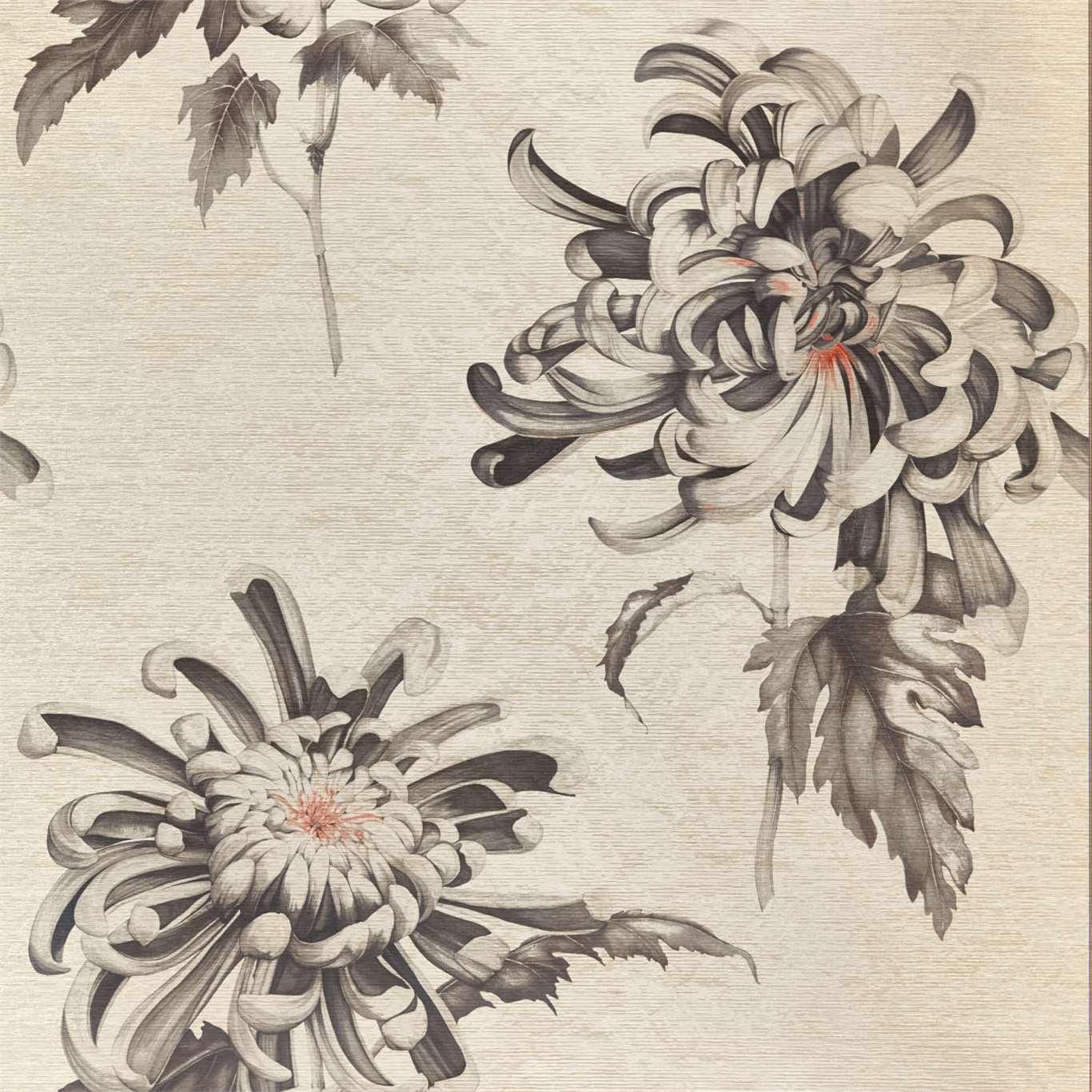Evelyn Wallpaper - Koi/Vine Black - ZTOT312734 - Zoffany - Morris Wallpaper