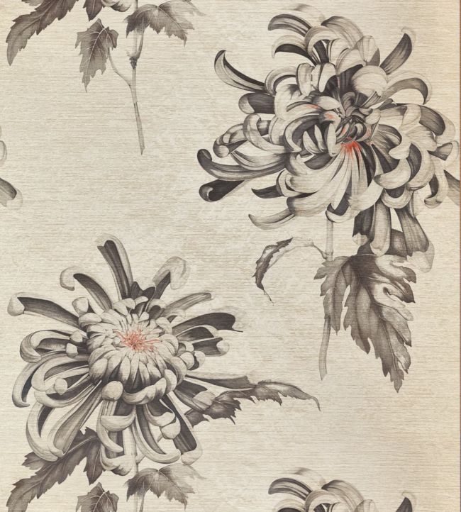 Evelyn Wallpaper - Koi/Vine Black - ZTOT312734 - Zoffany - Morris Wallpaper