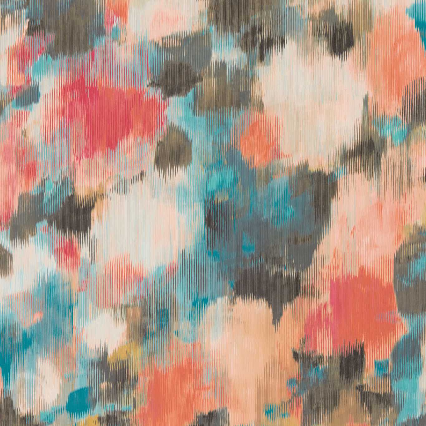 Exuberance Wallpaper - Coral/Turquoise - Harlequin - HSTO111476 - Morris Wallpaper