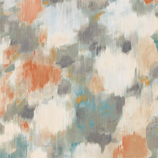 Exuberance Wallpaper - Tangerine/Sepia - Harlequin - HSTO111474 - Morris Wallpaper