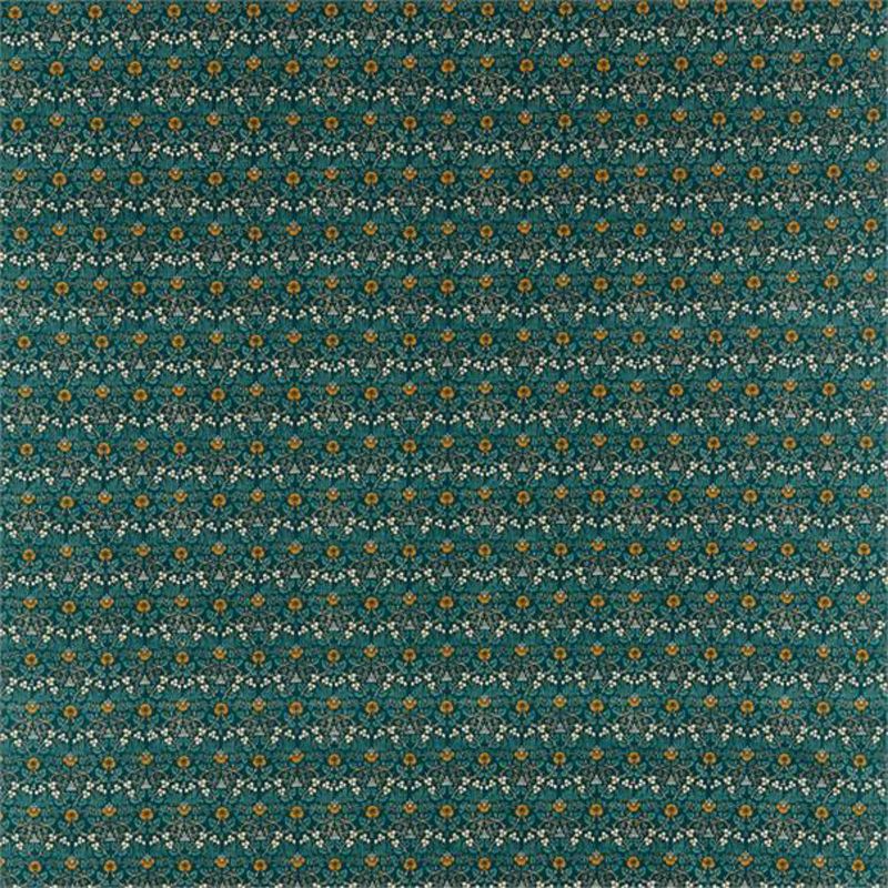 Eye Bright Fabric - Teal - Morris & Co - 226598 - Premier Wallcovering