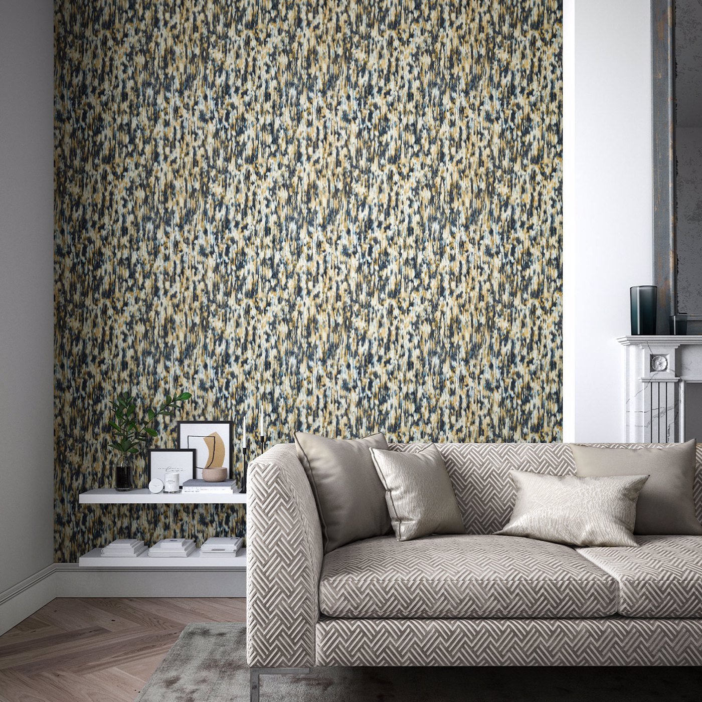 Fade Wallpaper - Ink/Bronze - Harlequin - HM7W112742 - Morris Wallpaper