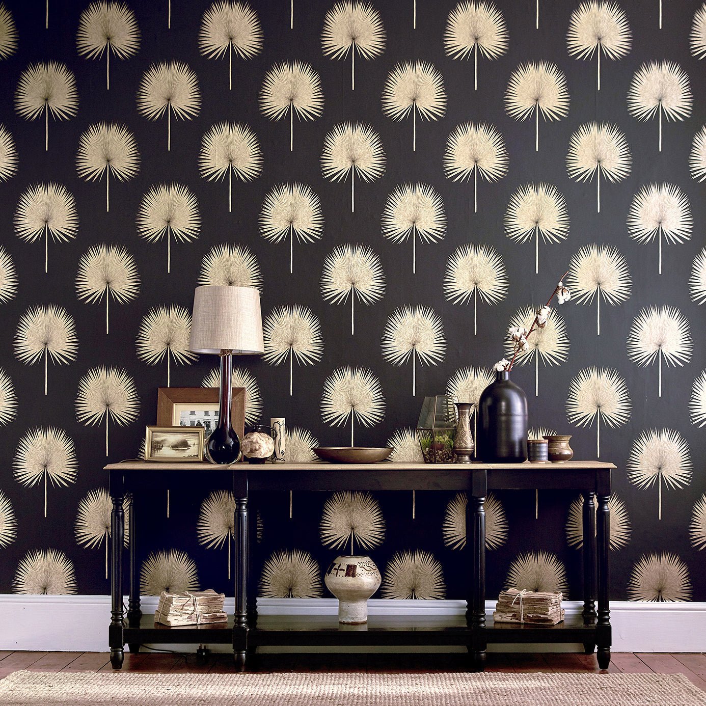 Fan Palm Wallpaper - Botanical Green - Sanderson - DGLW216636 - Morris Wallpaper