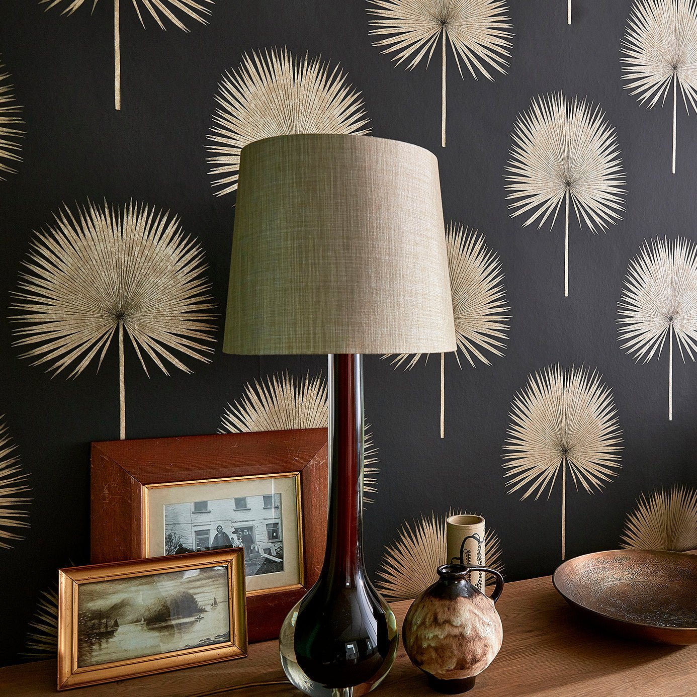 Fan Palm Wallpaper - Botanical Green - Sanderson - DGLW216636 - Morris Wallpaper