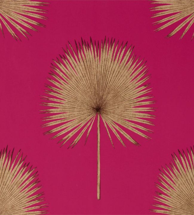 Fan Palm Wallpaper - Rhodera/Gilver - DGLW216638 - Sanderson - Morris Wallpaper