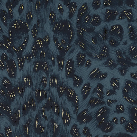 Felis Wallpaper - Navy - Clarke & Clarke - W0115/07 - Morris Wallpaper