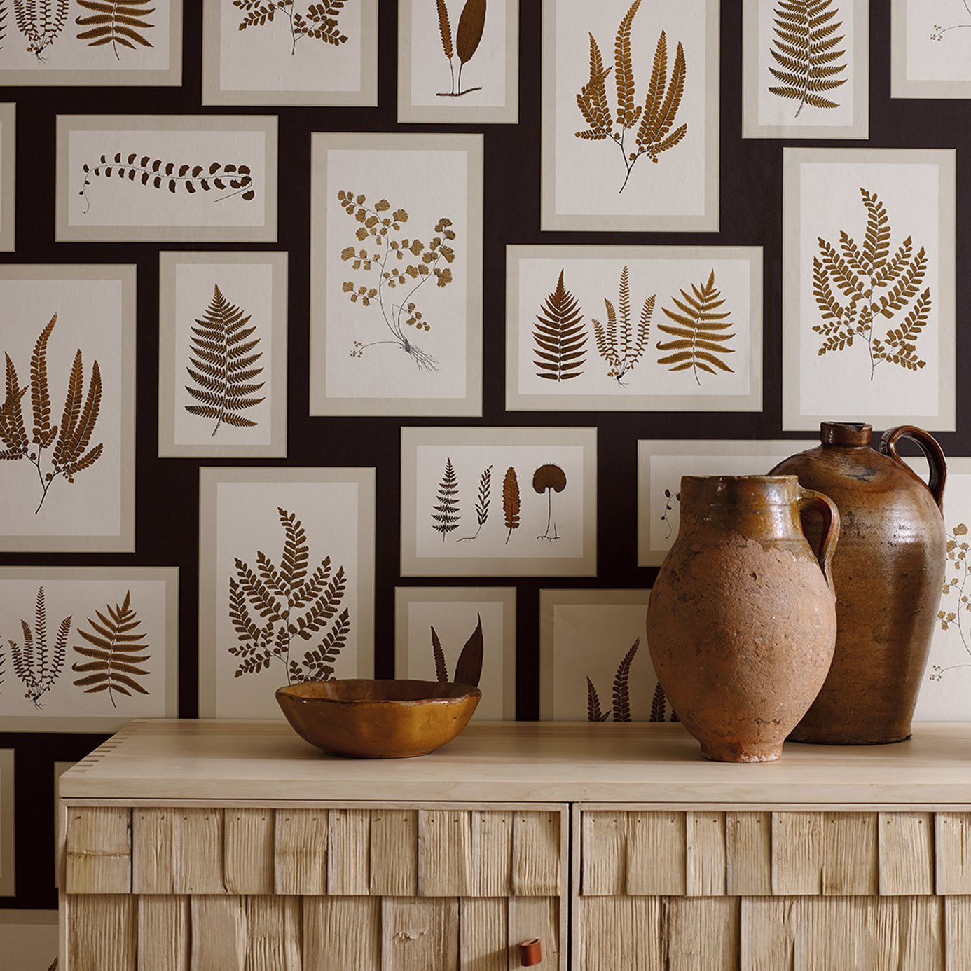 Fern Gallery Wallpaper - Ivory/Green - Sanderson - DWOW215712 - Morris Wallpaper