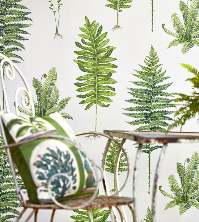 Fernery Wallpaper - Botanical Green - DGLW216633 - Sanderson - Morris Wallpaper