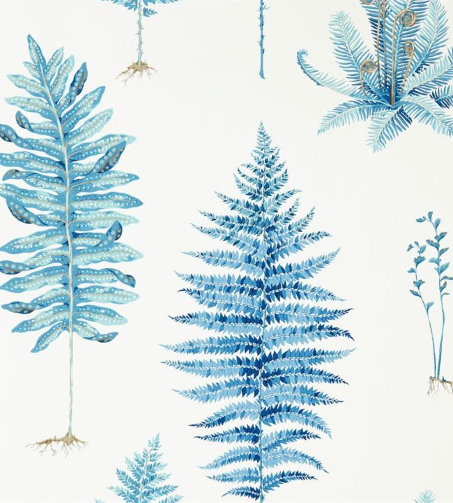 Fernery Wallpaper - China Blue - DGLW216635 - Sanderson - Morris Wallpaper