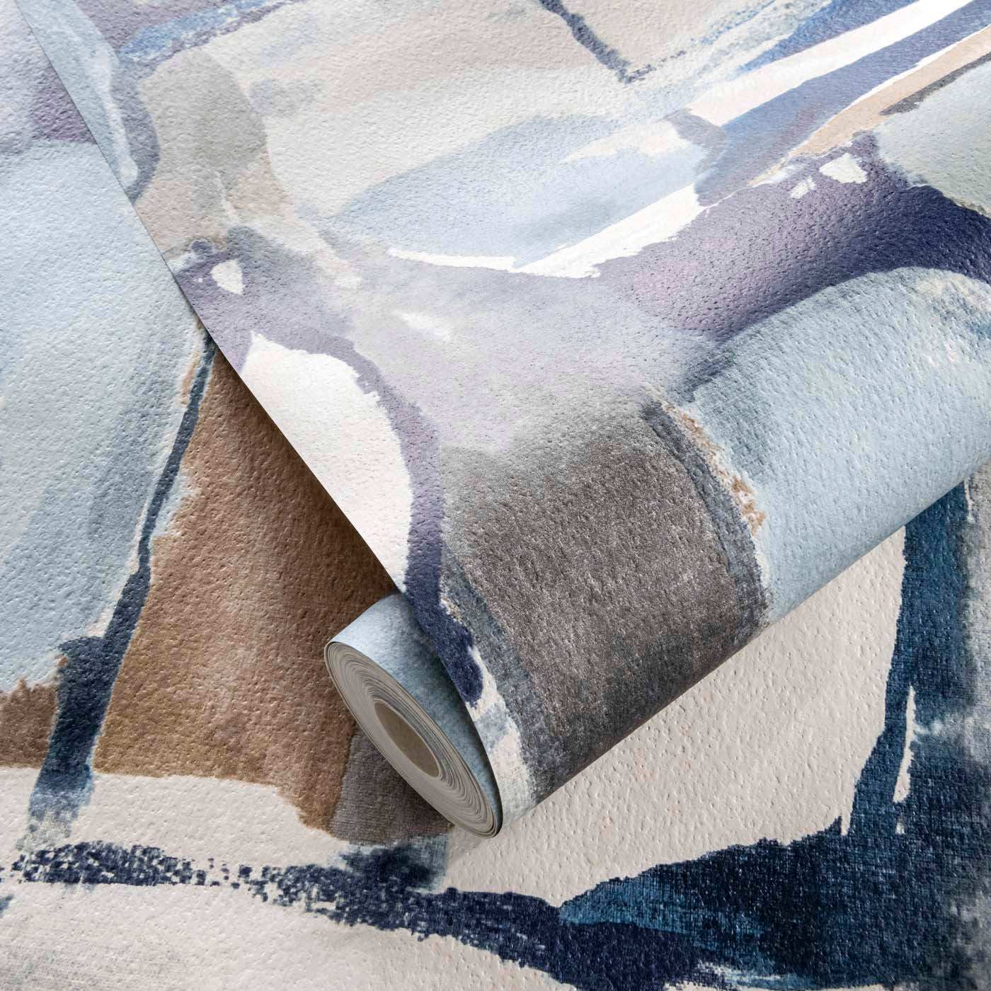 Figura Wallpaper - Denim/Linen - Clarke & Clarke - W0180/01 - Morris Wallpaper