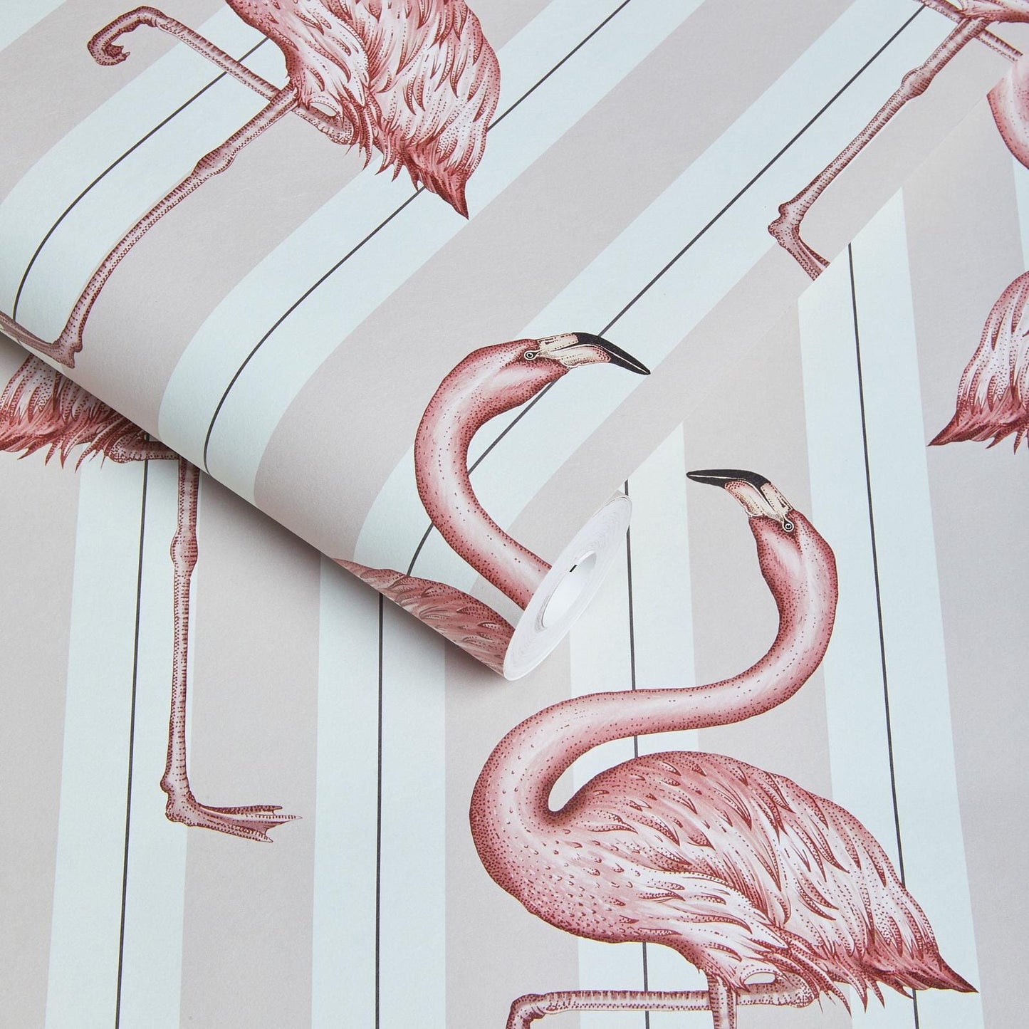 Flamboyance Wallpaper - Off-White & Macaroon-Pink - House of Hackney - 1-WA-FLA-DI-MPK-XXX - Morris Wallpaper