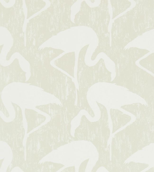 Flamingos Wallpaper - Pearl/Cream - DVIN214564 - Sanderson - Morris Wallpaper