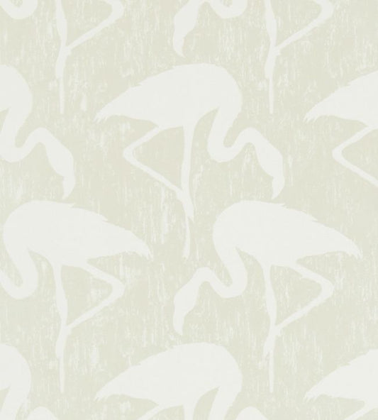 Flamingos Wallpaper - Pearl/Cream - DVIN214564 - Sanderson - Morris Wallpaper