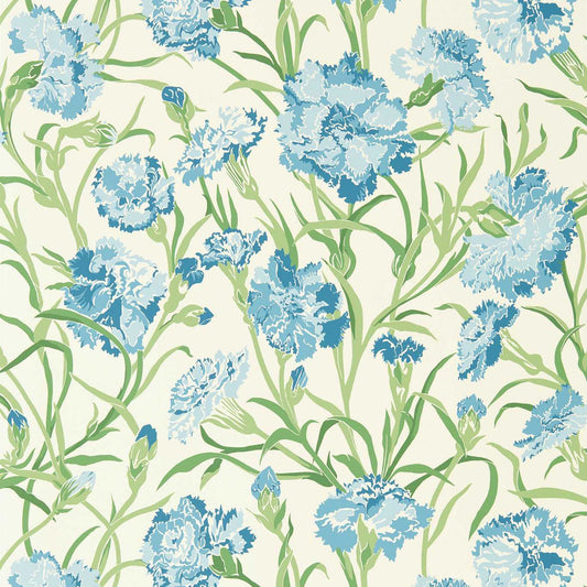 Fleur de Joie Wallpaper - French Blue/Succulent/Soft Focus - Harlequin - HRTW113134 - Morris Wallpaper