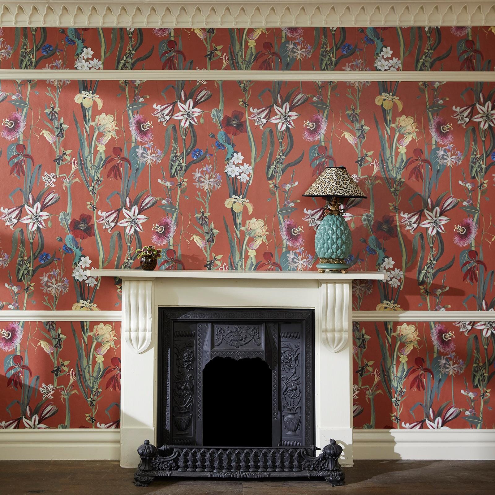 Flora Delanica Wallpaper - Clay - House of Hackney - 1-WA-DEL-DI-CLA-XXX - Morris Wallpaper