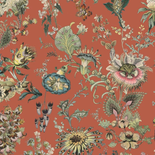Flora Fantasia Wallpaper - Amber - House of Hackney - 1-WA-FLF-DI-AMB-XXX - Morris Wallpaper