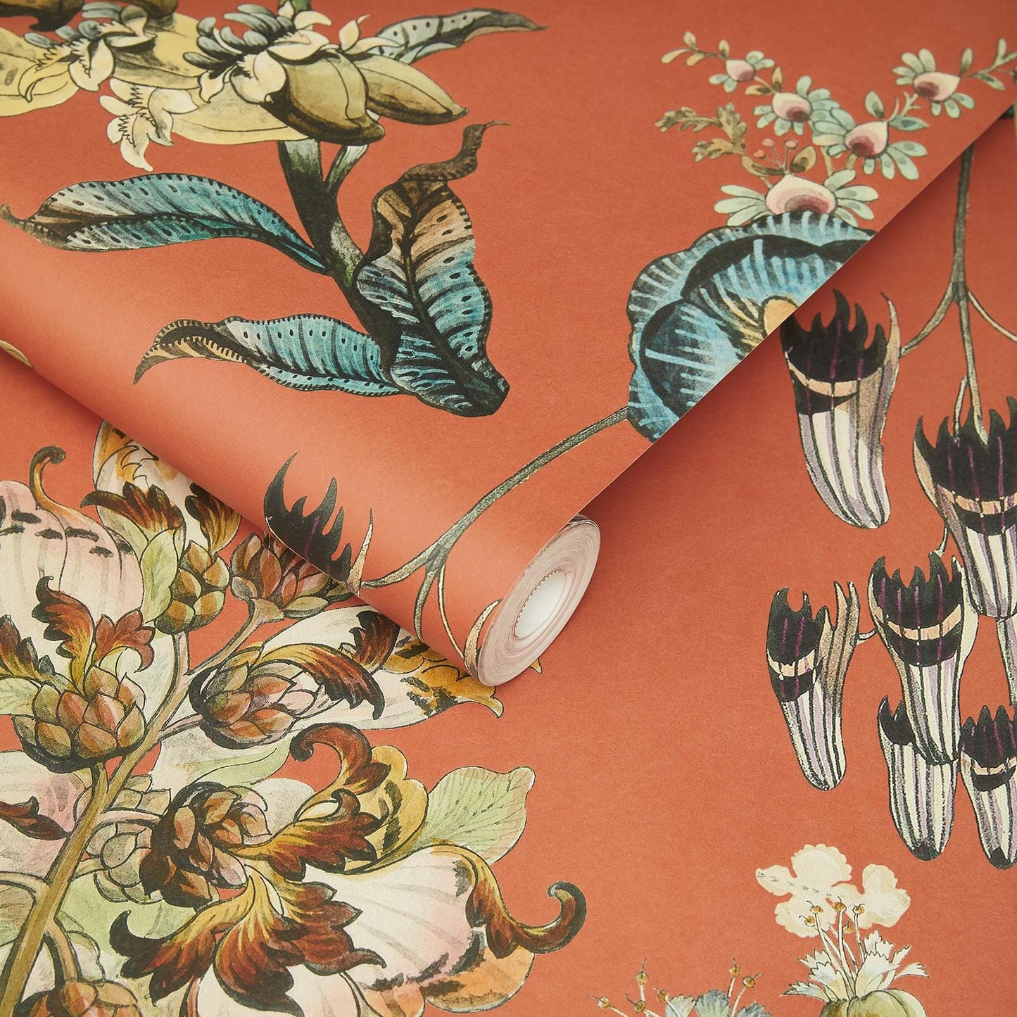 Flora Fantasia Wallpaper - Amber - House of Hackney - 1-WA-FLF-DI-AMB-XXX - Morris Wallpaper