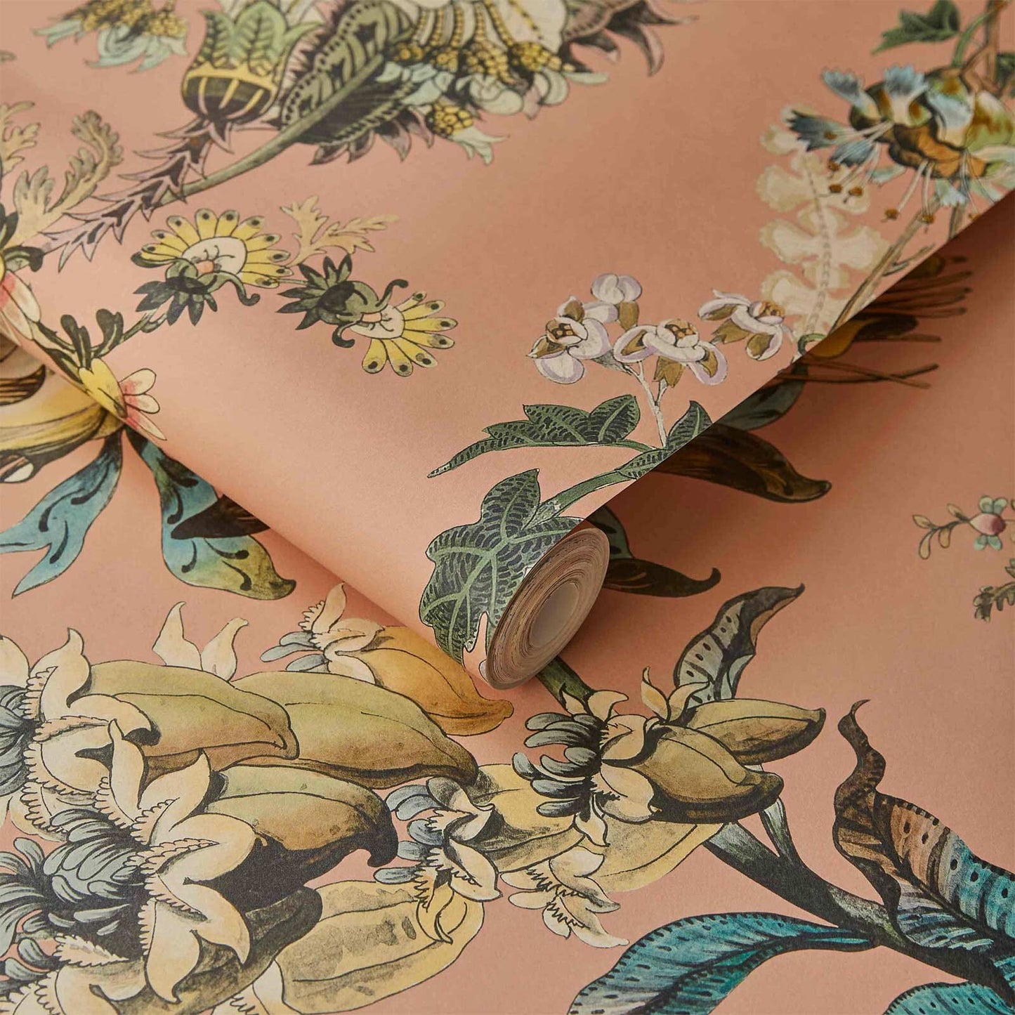 Flora Fantasia Wallpaper - Bisque-Pink - House of Hackney - 1-WA-FLF-DI-PNK-XXX - Morris Wallpaper