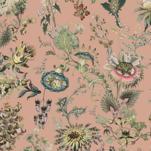 Flora Fantasia Wallpaper - Bisque-Pink - House of Hackney - 1-WA-FLF-DI-PNK-XXX - Morris Wallpaper