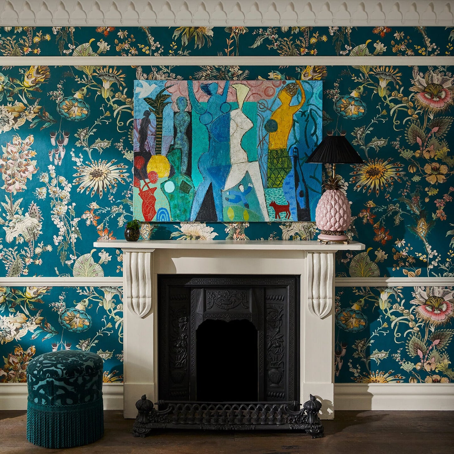 Flora Fantasia Wallpaper - Cerulean - House of Hackney - 1-WA-FLF-DI-CER-XXX - Morris Wallpaper