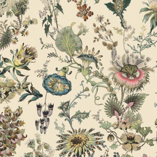 Flora Fantasia Wallpaper - Ecru - House of Hackney - 1-WA-FLF-DI-ECR-XXX - Morris Wallpaper