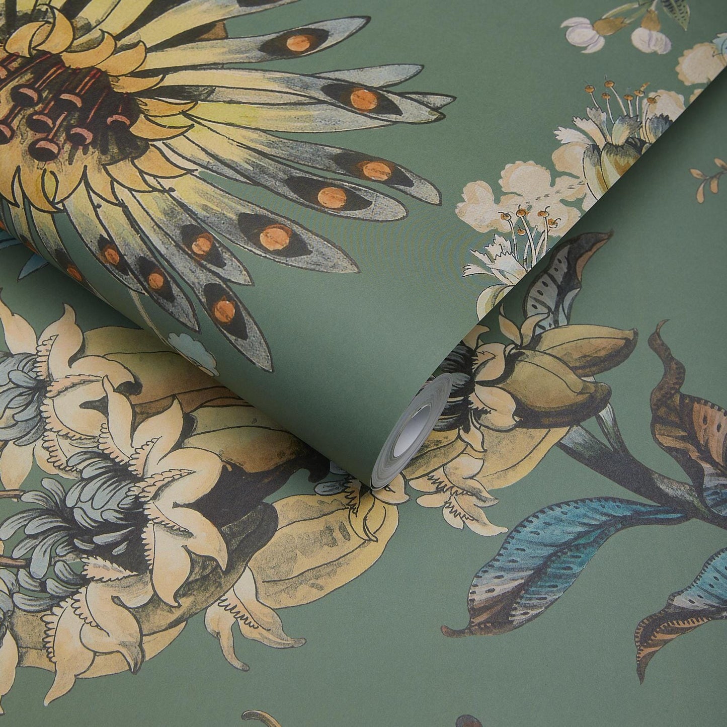 Flora Fantasia Wallpaper - Verdigris - House of Hackney - 1-WA-FLF-DI-VER-XXX - Morris Wallpaper