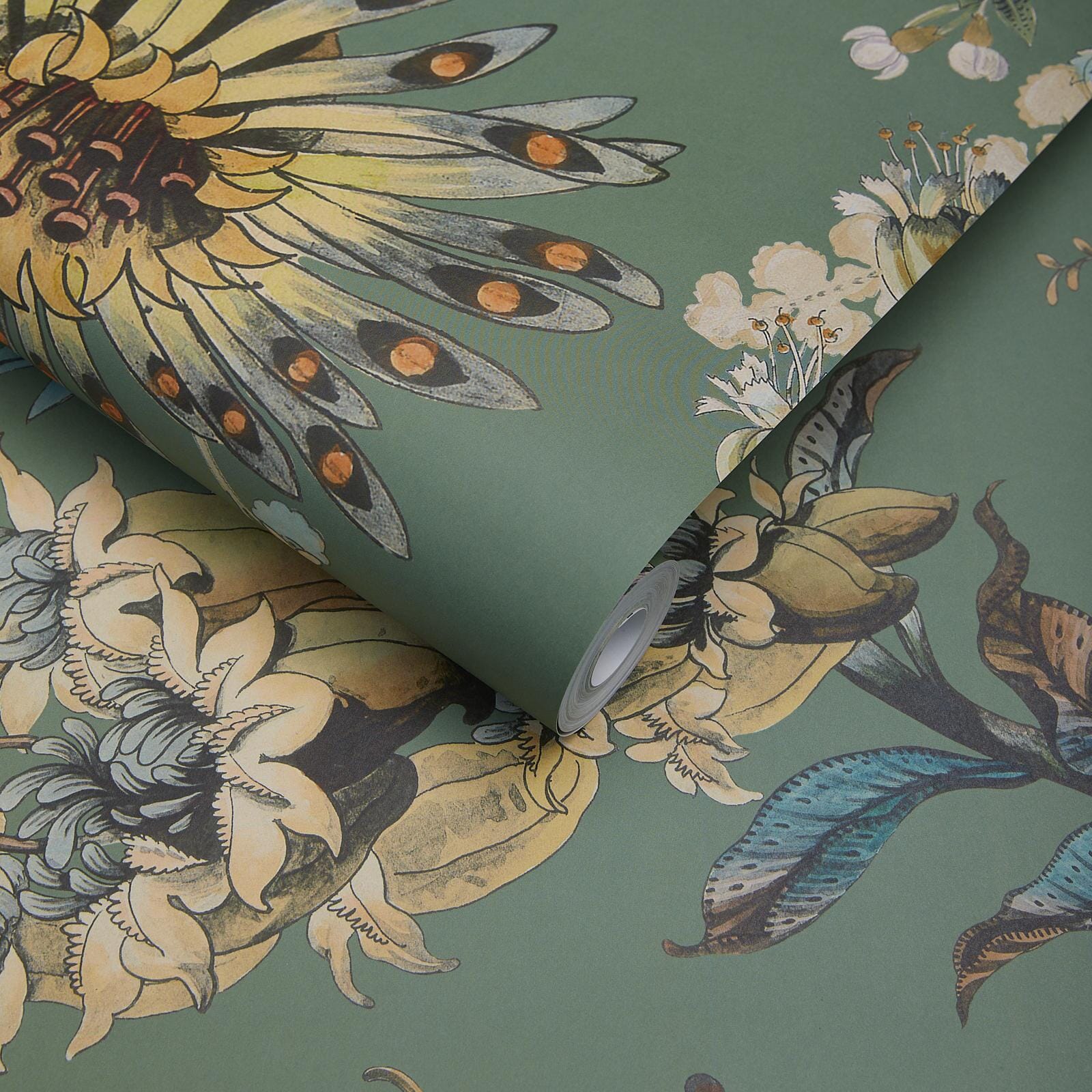 Flora Fantasia Wallpaper - Verdigris - House of Hackney - 1-WA-FLF-DI-VER-XXX - Morris Wallpaper