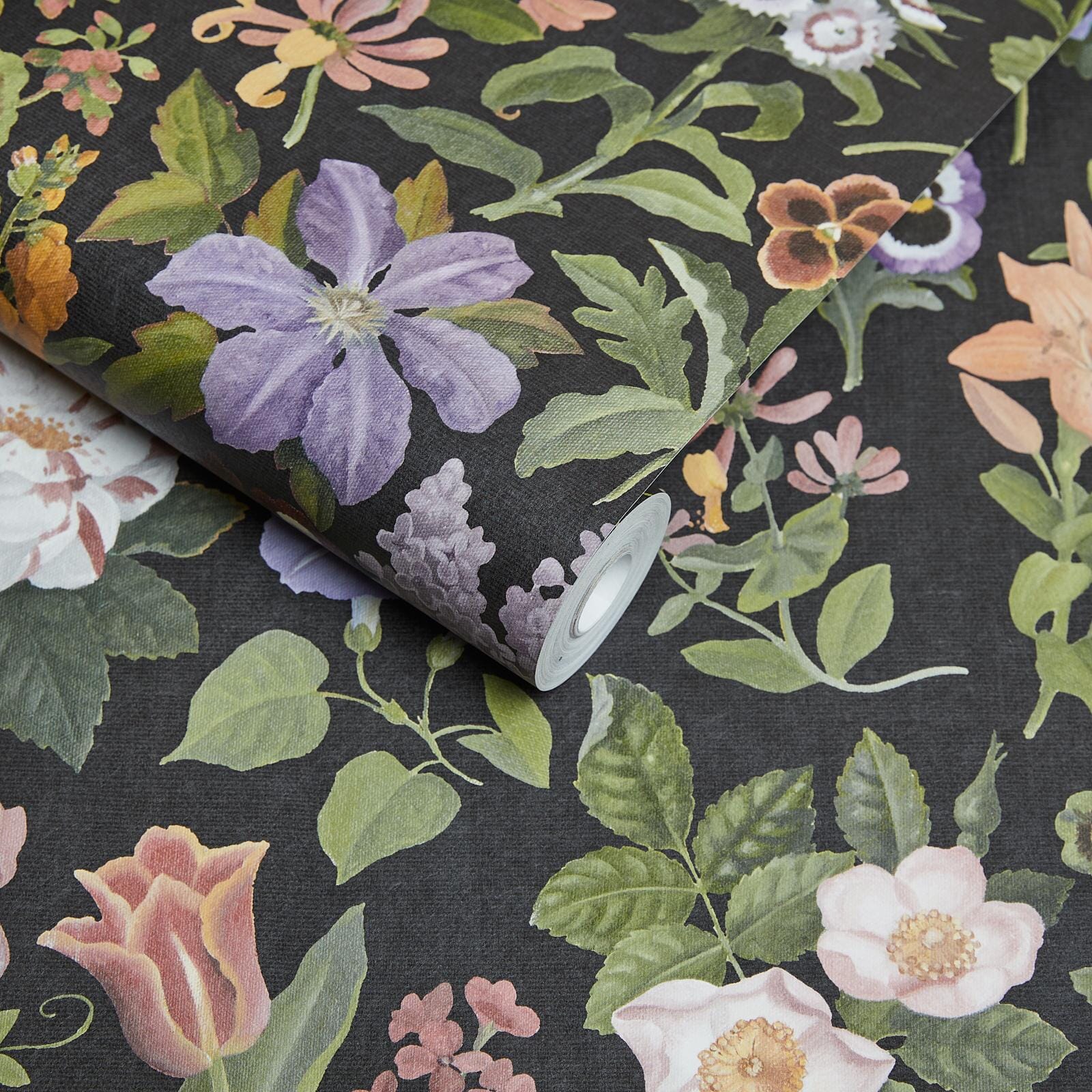 Floralia Wallpaper - Noir - House of Hackney - 1-WA-FRA-DI-NOI-XXX - Morris Wallpaper