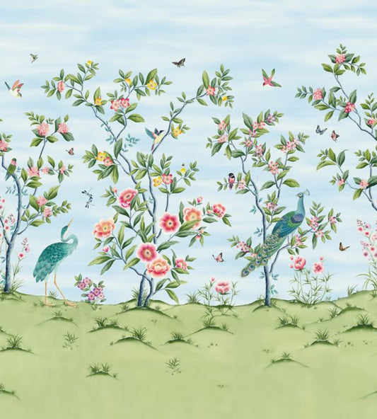 Florence Wallpaper - Sky/Meadow/Blossom - HDHW112889 - Harlequin - Morris Wallpaper
