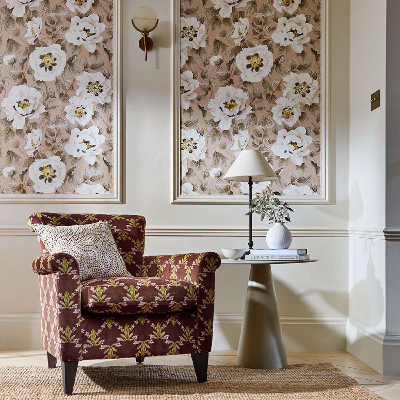Florent Wallpaper - Positano/Maple/Graphite - HC4W113014 - Harlequin - Premier Wallcovering