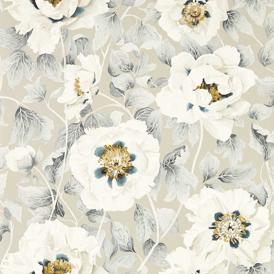 Florent Wallpaper - Stone/Tranquility/Slate - Harlequin - HC4W113017 - Morris Wallpaper