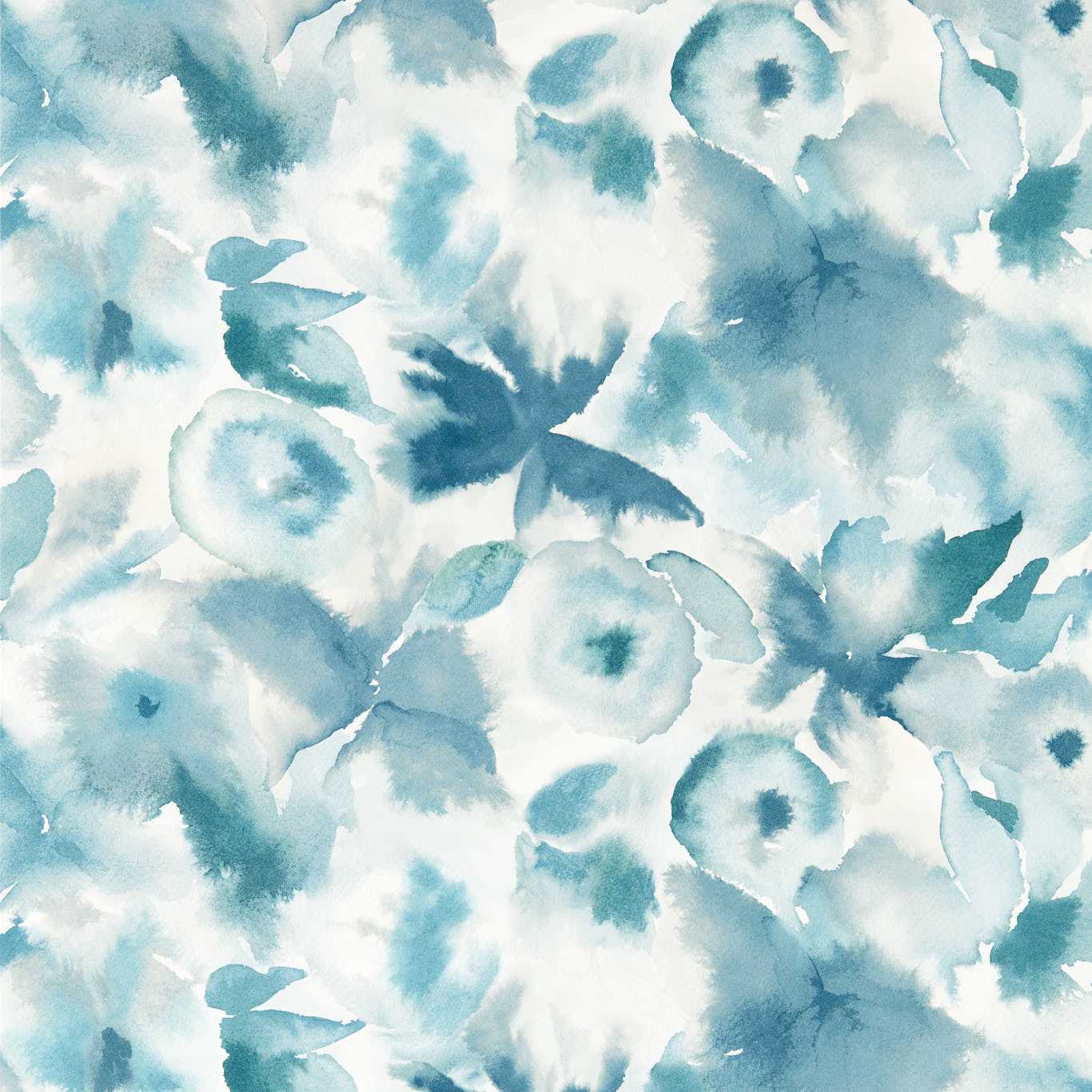 Flores Wallpaper - Cornflower/First Light/Denim - Harlequin - HRTW113138 - Morris Wallpaper