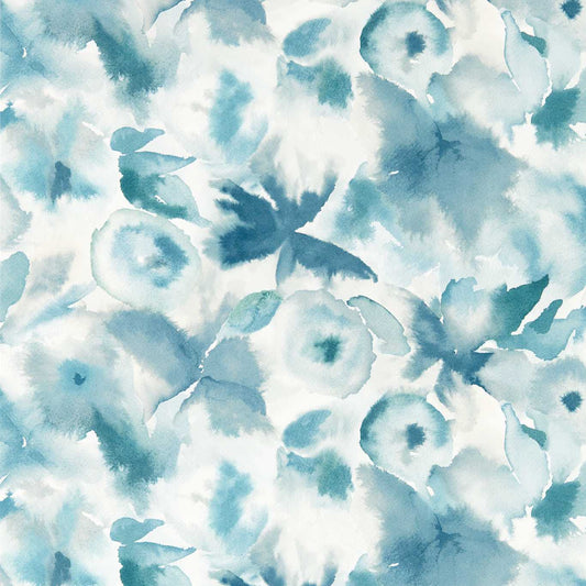 Flores Wallpaper - Cornflower/First Light/Denim - Harlequin - HRTW113138 - Morris Wallpaper