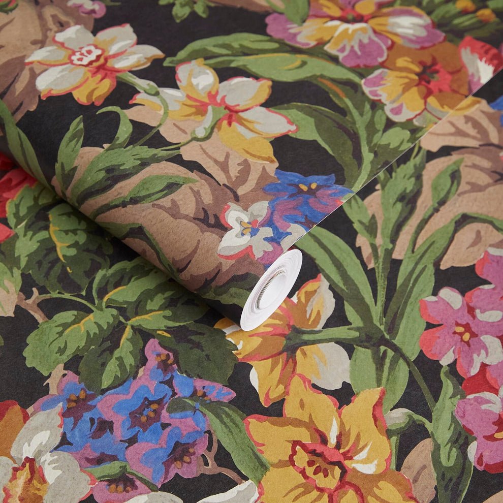 Florescence Wallpaper - Noir - House of Hackney - 1-WA-FLS-DI-NOI-XXX - Morris Wallpaper
