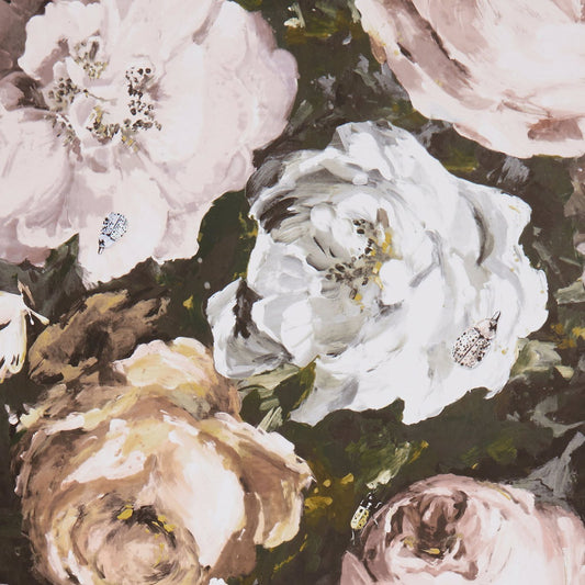 Floretta Wallpaper - Blush/Charcoal - Clarke & Clarke - W0090/02 - Morris Wallpaper